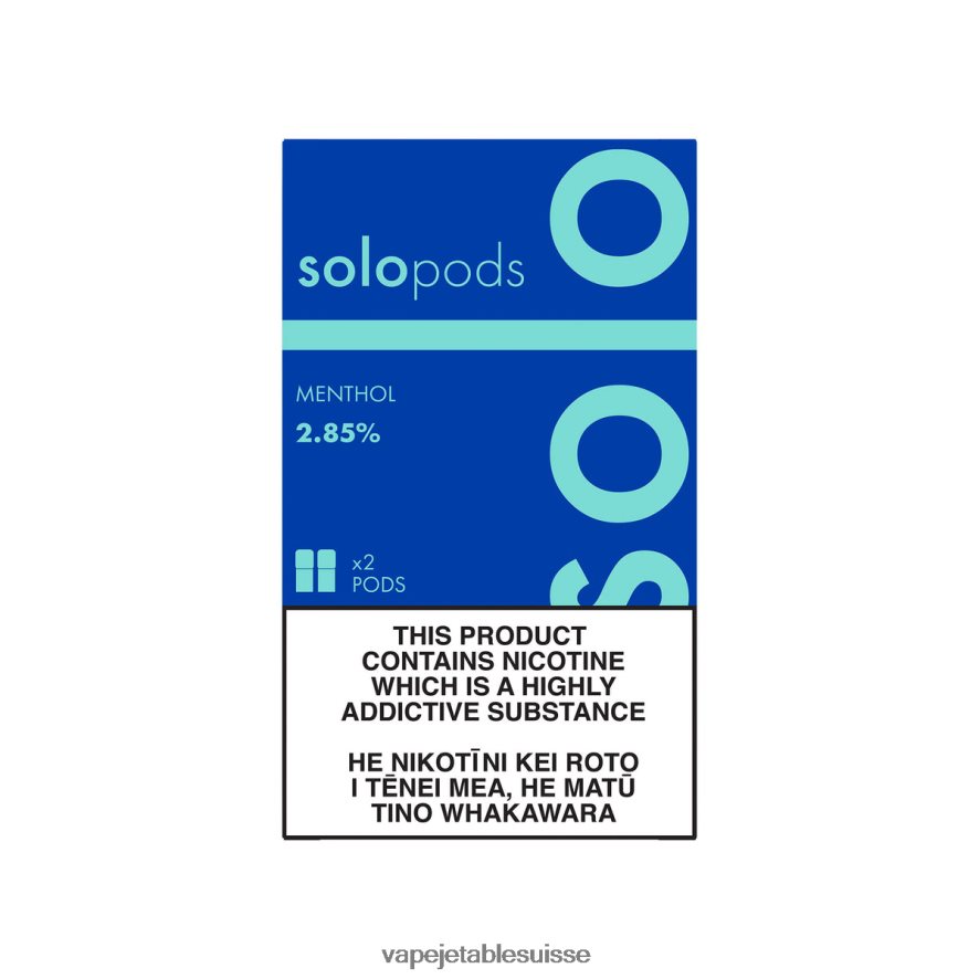Vape Jetable Suisse - Solo pack de 2 dosettes de remplacement 26LPZN51 menthol