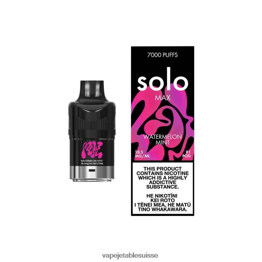 Vape Shop Geneve - Solo MAX cosse 26LPZN86 menthe pastèque