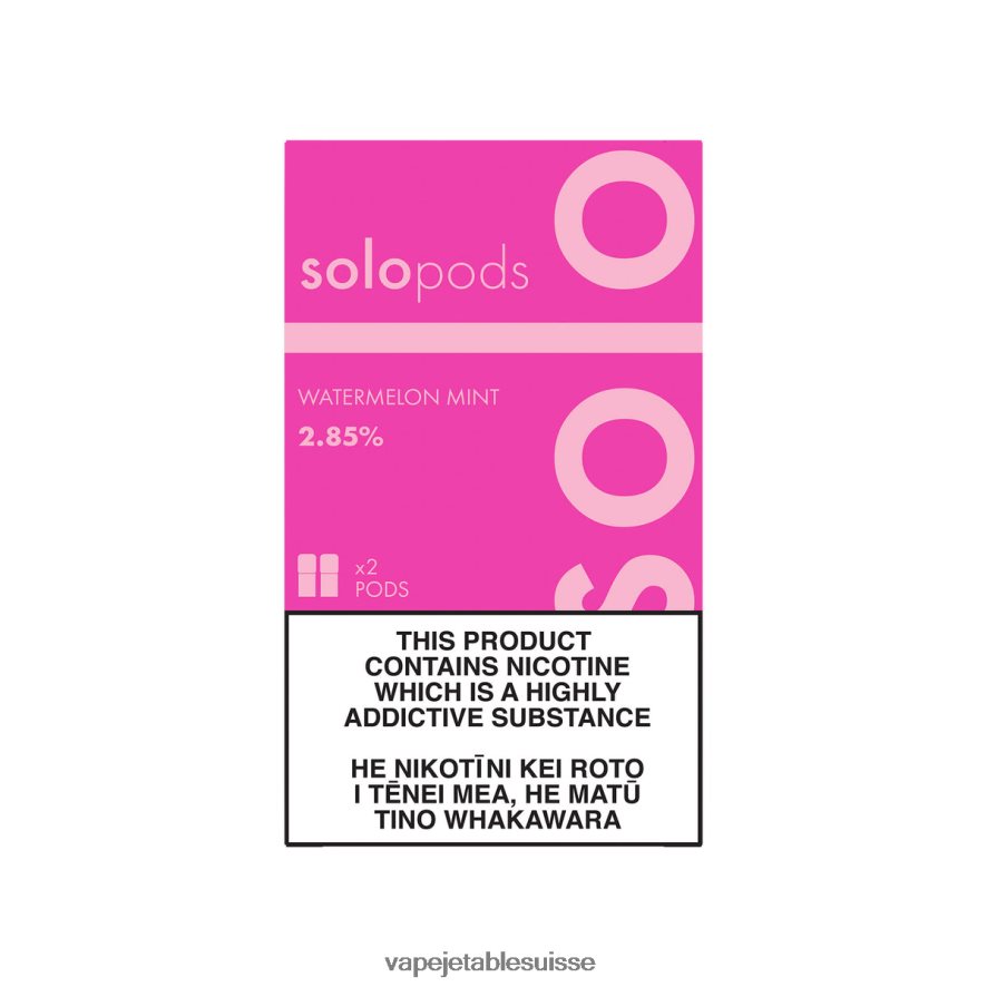 Vape Suisse - Solo pack de 2 dosettes de remplacement 26LPZN61 menthe pastèque