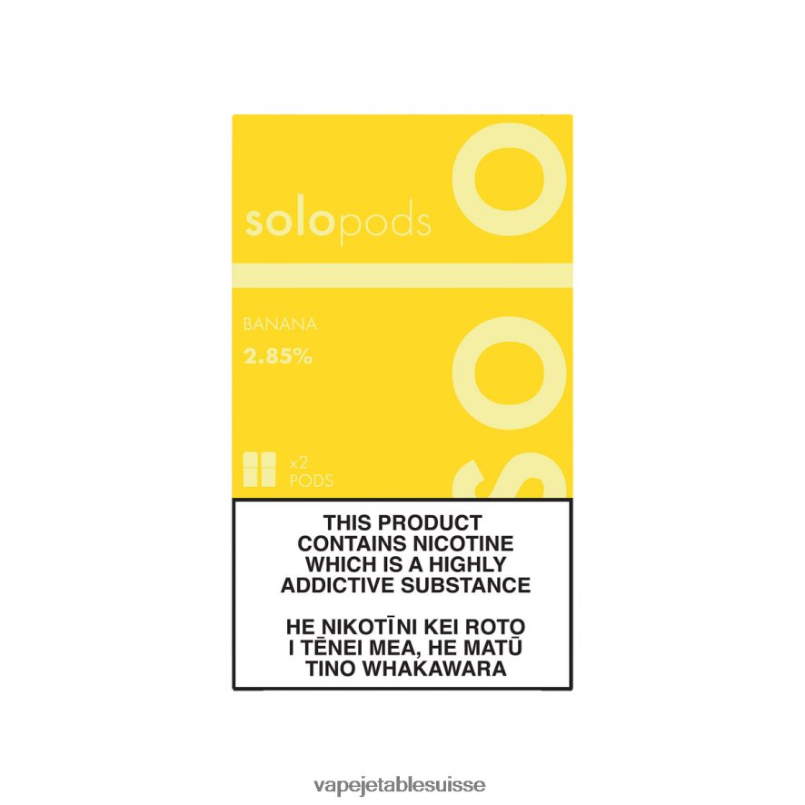 Vape Suisse - Solo pack de 2 dosettes de remplacement 26LPZN64 banane