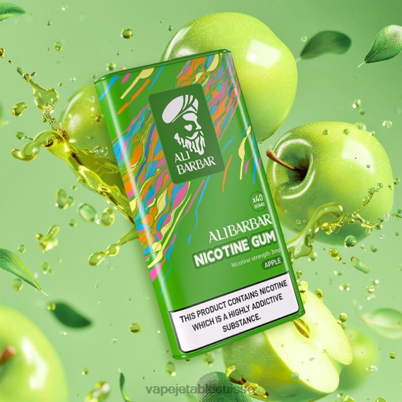 Vape Shop Geneve - Alibarbar gomme à la nicotine pomme 2RRNF98