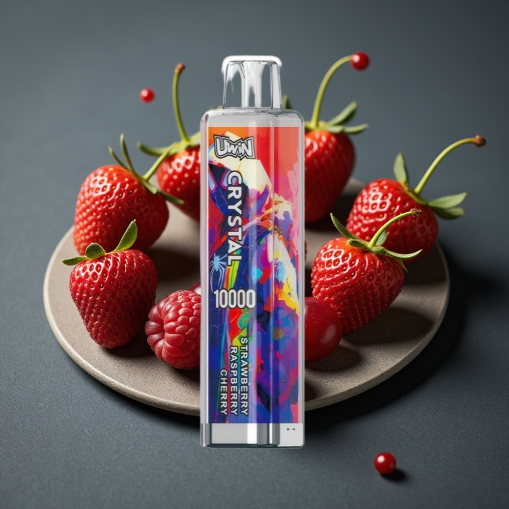 UWIN Crystal 10000 Puffs Fraise Framboise Cerise 18ml 5%