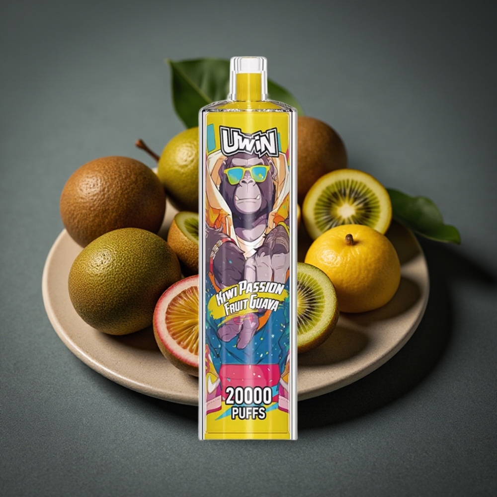 Uwin Shisha Hookah Crystal 20000 Puffs Kiwi Fruit de la Passion Goyave 22ml 5%