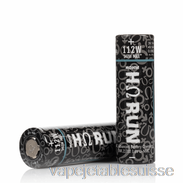 Vape Suisse Hohm Tech Run 21700 3023mah 39.1a Batterie Batterie Unique
