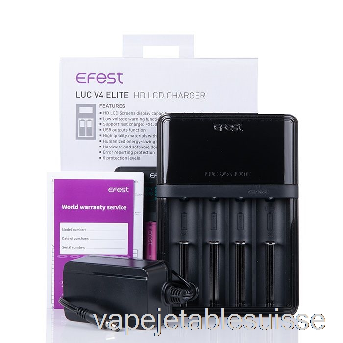 Vape Suisse Efest Luc V4 Elite Hd Chargeur Lcd