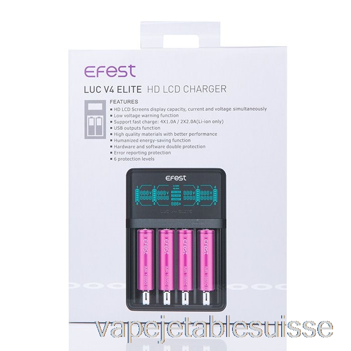 Vape Suisse Efest Luc V4 Elite Hd Chargeur Lcd