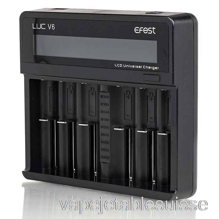 Vape Suisse Efest Luc V6 Chargeur Universel Lcd 6 Baies