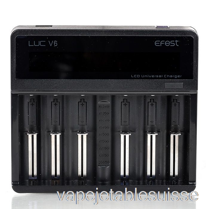 Vape Suisse Efest Luc V6 Chargeur Universel Lcd 6 Baies
