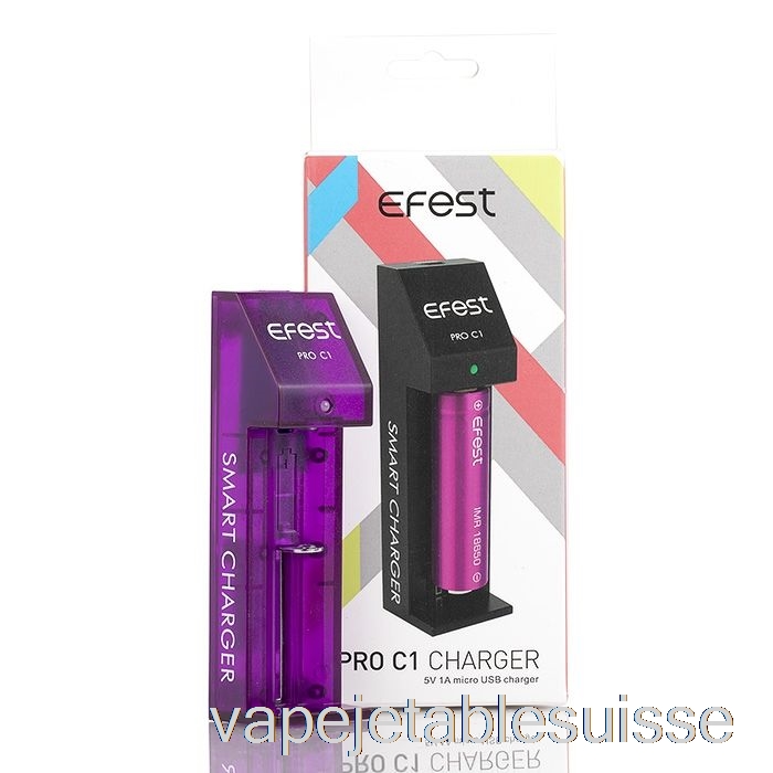 Vape Suisse Efest Pro C1 Chargeur De Batterie Intelligent 1 Baie
