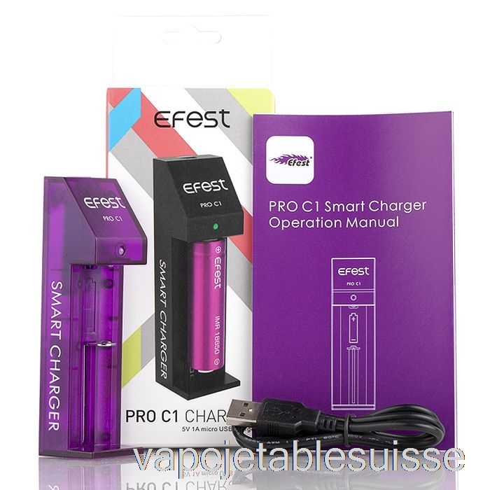 Vape Suisse Efest Pro C1 Chargeur De Batterie Intelligent 1 Baie