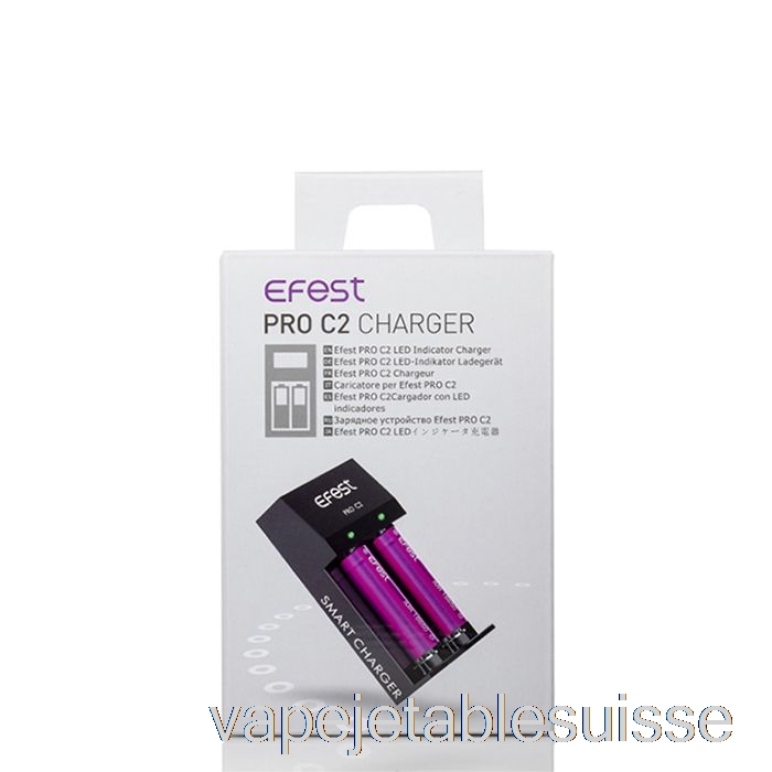 Vape Suisse Efest Pro C2 Chargeur De Batterie Intelligent à 2 Baies
