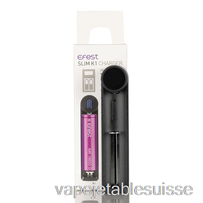 Vape Suisse Efest Slim K1 Chargeur De Batterie à Emplacement Unique