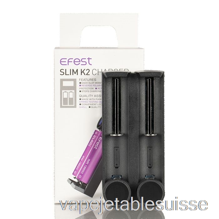 Vape Suisse Efest Slim K2 Chargeur De Batterie à Deux Emplacements