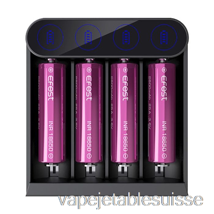 Vape Suisse Efest Slim K4 Chargeur De Batterie Usb-c
