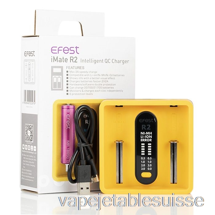 Vape Suisse Efest Imate R2 Chargeur Qc Intelligent