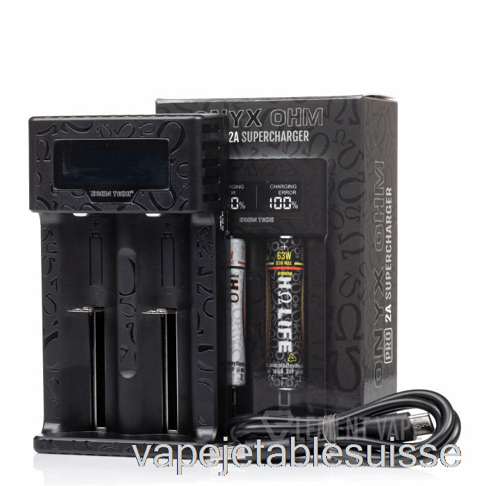Vape Suisse Hohm Tech Onyx Ohm 2a Chargeur D'affichage Matriciel Chargeur 2 Baies