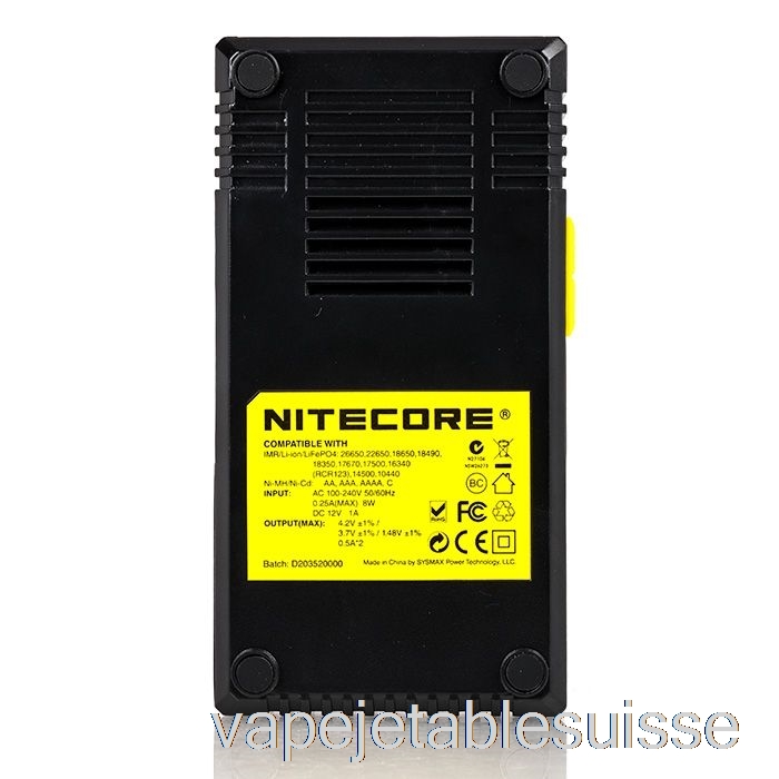 Chargeur De Batterie Vape Suisse Nitecore D2 (2 Baies)