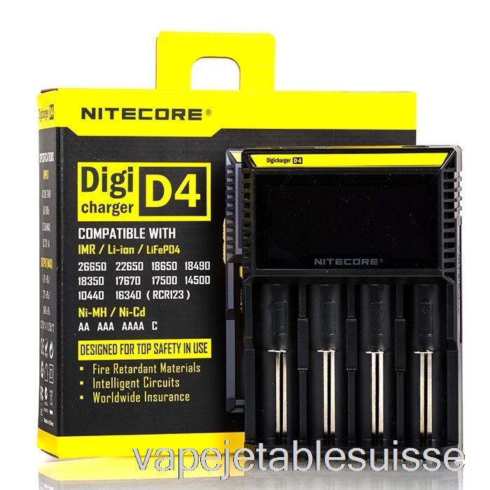 Chargeur De Batterie Vape Suisse Nitecore D4 (4 Baies)