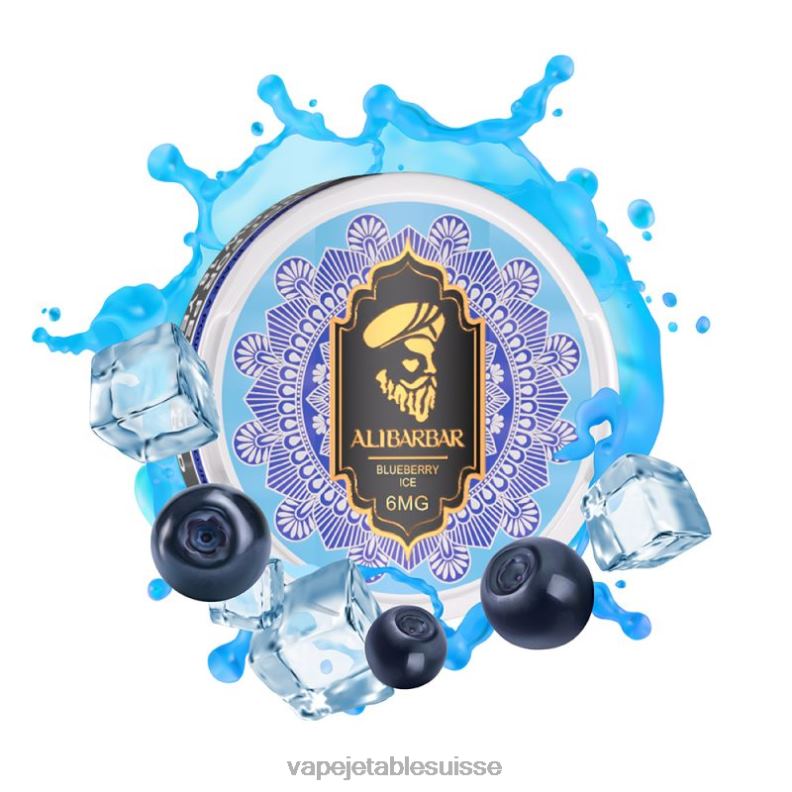 Vape Jetable Suisse - Alibarbar sachets de nicotine glace aux myrtilles 2RRNF95