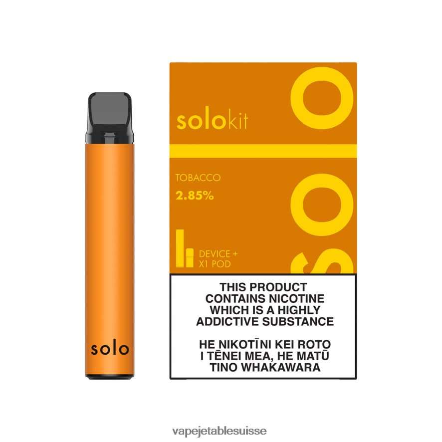 Vape Jetable Suisse - Solo kit de dosettes 26LPZN48 tabac