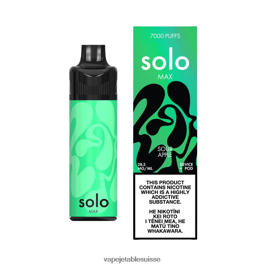 Vape Suisse - Solo MAX kit de dosettes 26LPZN70 pomme aigre