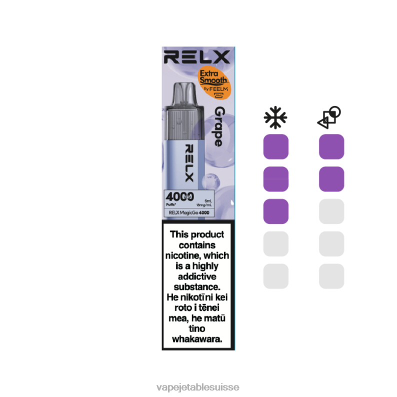 Vape Jetable Suisse - RELX MagicGo 4000 vapes jetables raisin HTJ866