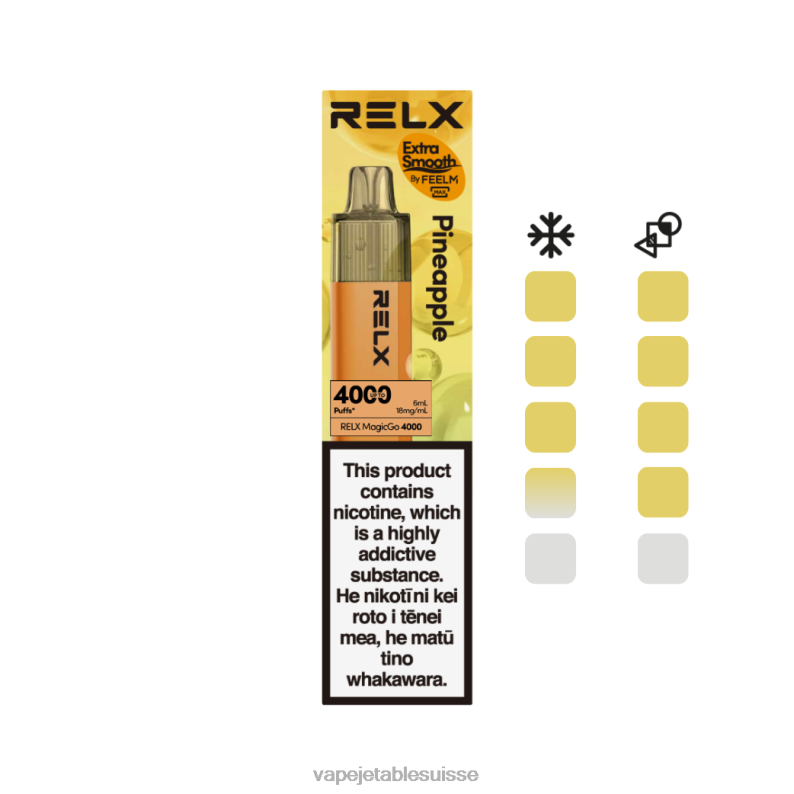 Vape Suisse - RELX MagicGo 4000 vapes jetables ananas HTJ861