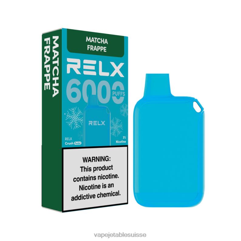 Vape Shop Geneve - RELX Crush Pocket 6000 glacé matcha frappé HTJ8617