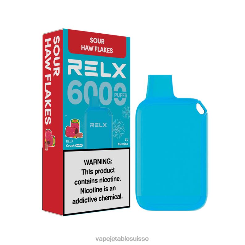 Vape Suisse - RELX Crush Pocket 6000 glacé flocons d'aubépine HTJ8616