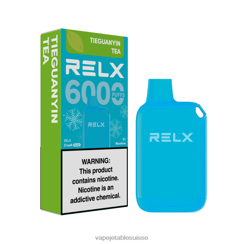 Vape Suisse - RELX Crush Pocket 6000 glacé thé tieguanyin HTJ8622