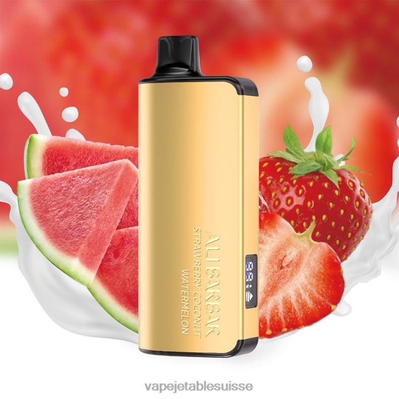 Vape Jetable Suisse - Alibarbar Ingot 20000 vapes jetables pastèque à la fraise et à la noix de coco 2RRNF43