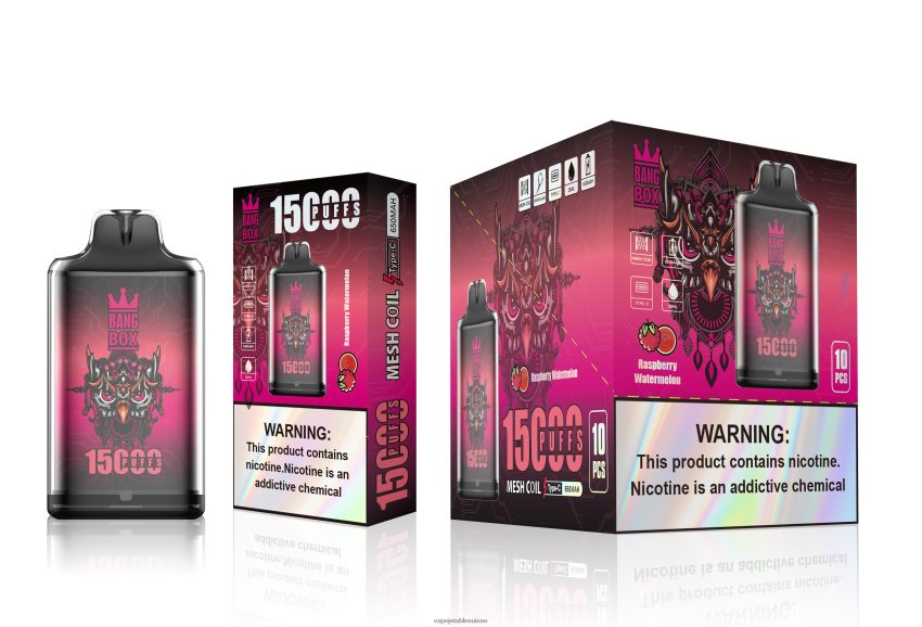 Vape Jetable Suisse - Bang Box s1-15000 bouffées 4LVJJB105 pastèque framboise