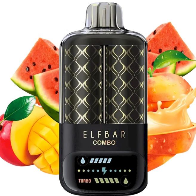 Vape Jetable Suisse - Elf Bar Combo 25000 pêche, mangue et pastèque B6X666