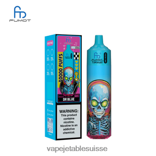 Vape Jetable Suisse - Fumot Tornado 30 000 musiques docteur bleu 4X48XR12