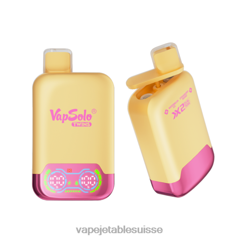 Vape Jetable Suisse - Vapsolo TWINS vape jetable glace pastèque & fraise mangue 2RRNF147
