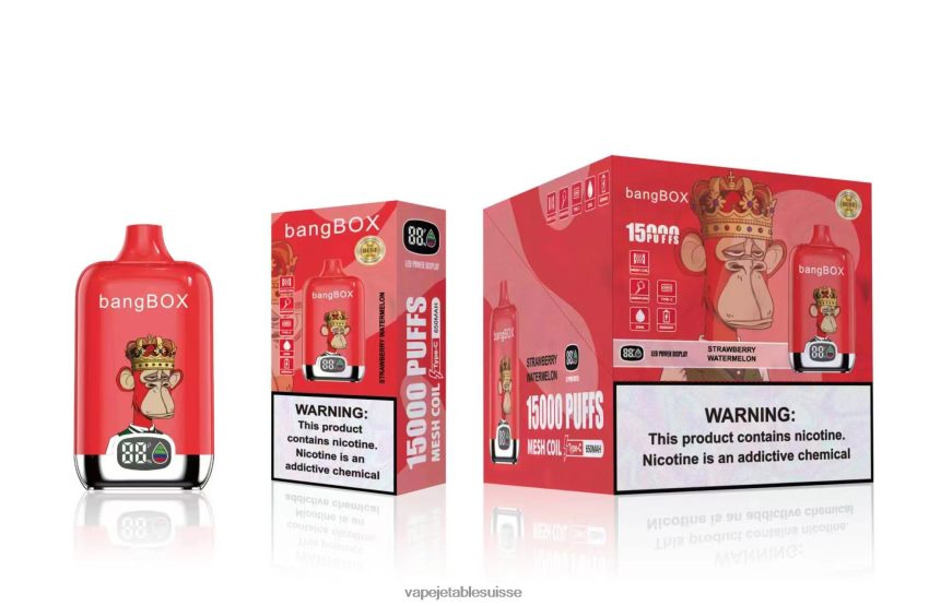 Vape Shop Geneve - Bang Box 15000 bouffées 4LVJJB47 pastèque fraise