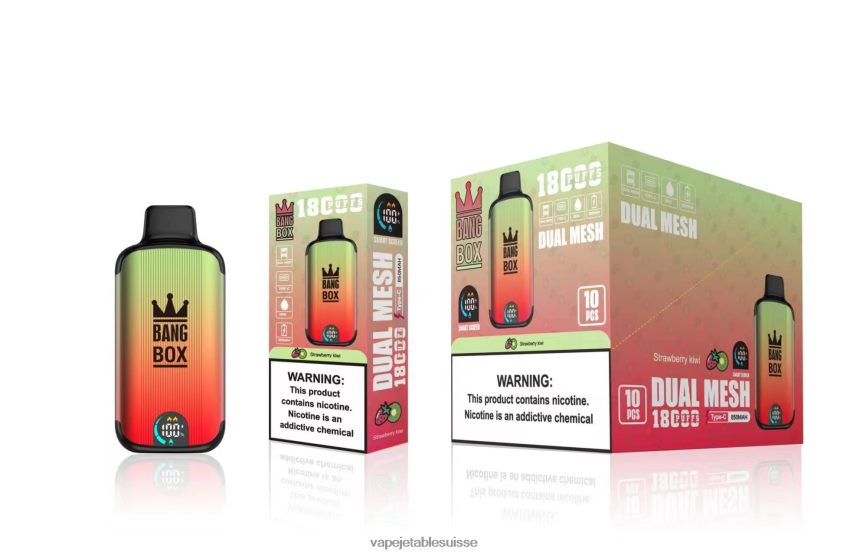 Vape Shop Geneve - Bang Box 18000 bouffées 4LVJJB92 fraise-kiwi
