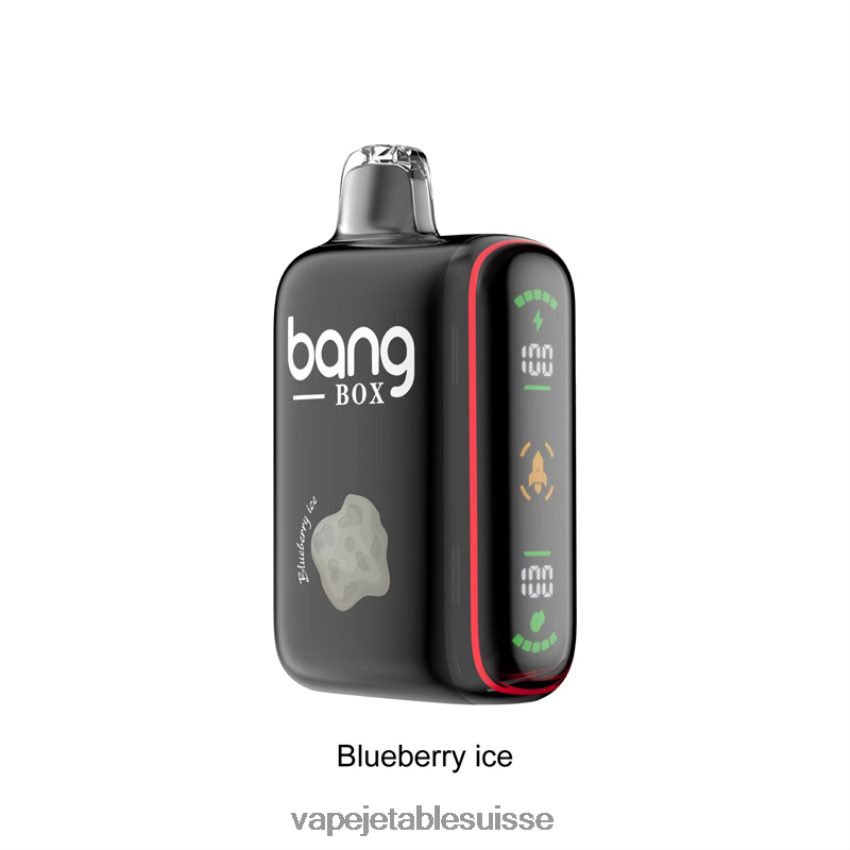 Vape Shop Geneve - Bang Box Affichage de puissance intelligent de 9 000 à 18 000 bouffées 4LVJJB32 glace aux myrtilles