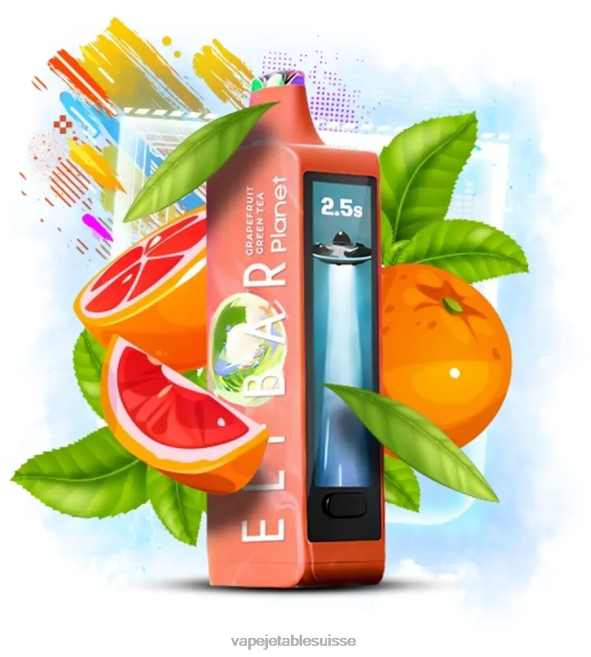 Vape Shop Geneve - Elf Bar Planet 25000 thé vert pamplemousse B6X6617