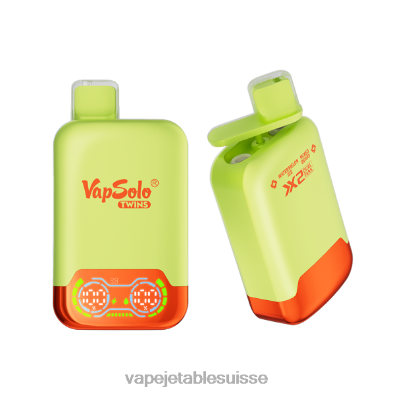 Vape Shop Geneve - Vapsolo TWINS vape jetable glace à la pastèque et mélange de baies 2RRNF146