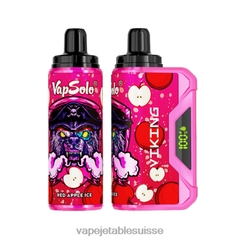 Vape Shop Geneve - Vapsolo VIKING vape jetable glace à la pomme rouge 2RRNF154