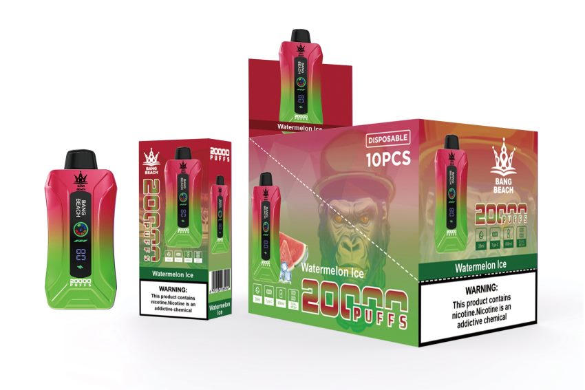 Vape Suisse - Bang Beach Vape à écran intelligent de 20 000 bouffées 4LVJJB7 glace à la pastèque