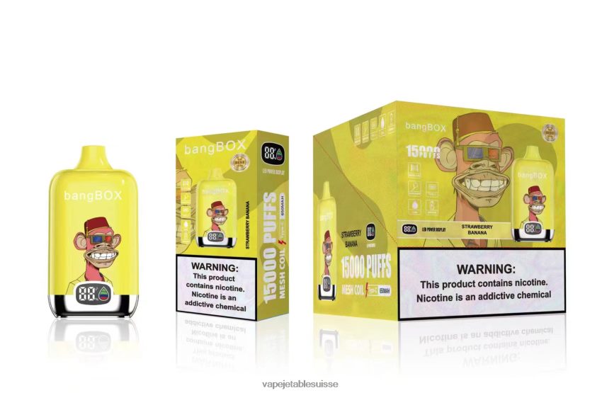 Vape Suisse - Bang Box 15000 bouffées 4LVJJB43 fraise banane