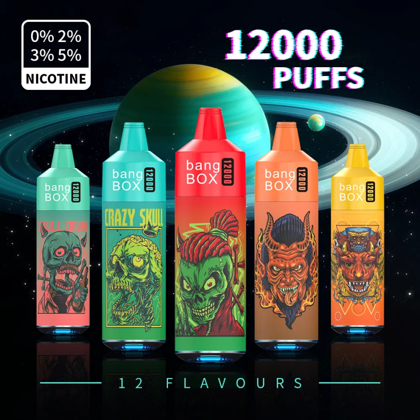 Vape Suisse - Bang Box Lumière RVB de 12 000 bouffées 4LVJJB37 jetable