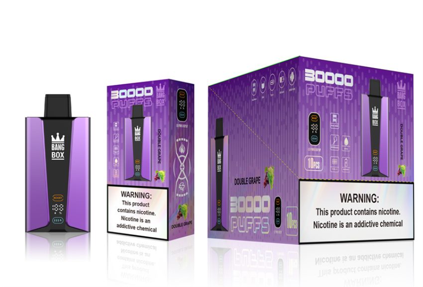 Vape Suisse - Bang Box Écran intelligent de 30 000 bouffées 4LVJJB85 raisin double