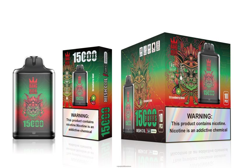 Vape Suisse - Bang Box s1-15000 bouffées 4LVJJB100 fraise-kiwi