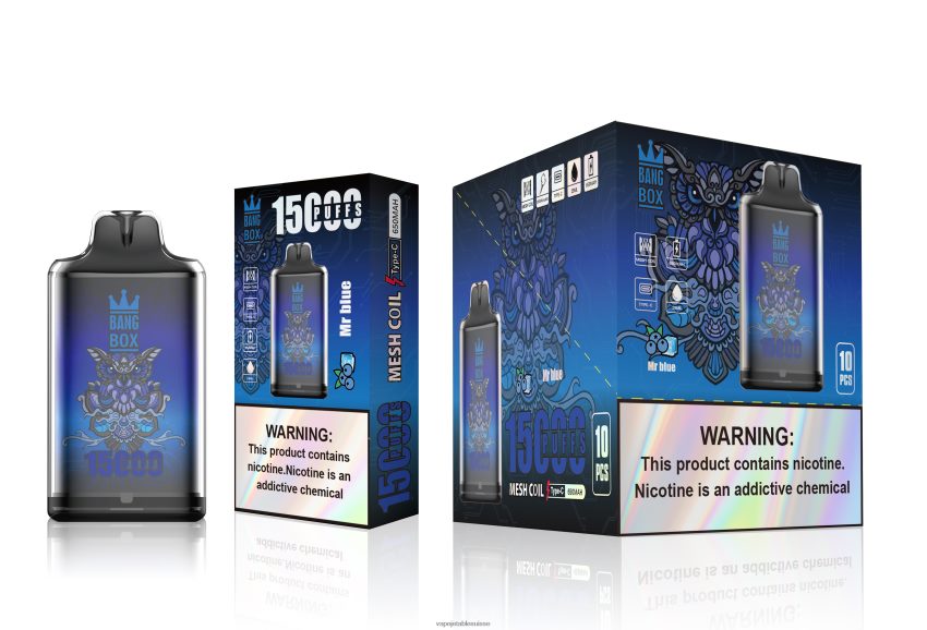 Vape Suisse - Bang Box s1-15000 bouffées 4LVJJB109 monsieur bleu