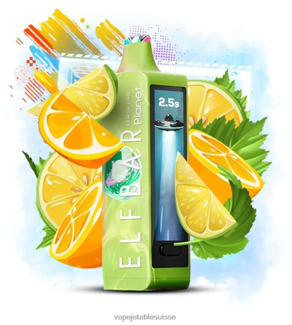 Vape Suisse - Elf Bar Planet 25000 citron vert B6X6616