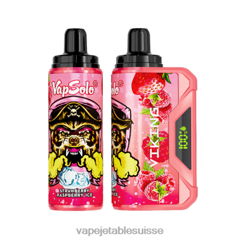 Vape Suisse - Vapsolo VIKING vape jetable glace fraise framboise 2RRNF157