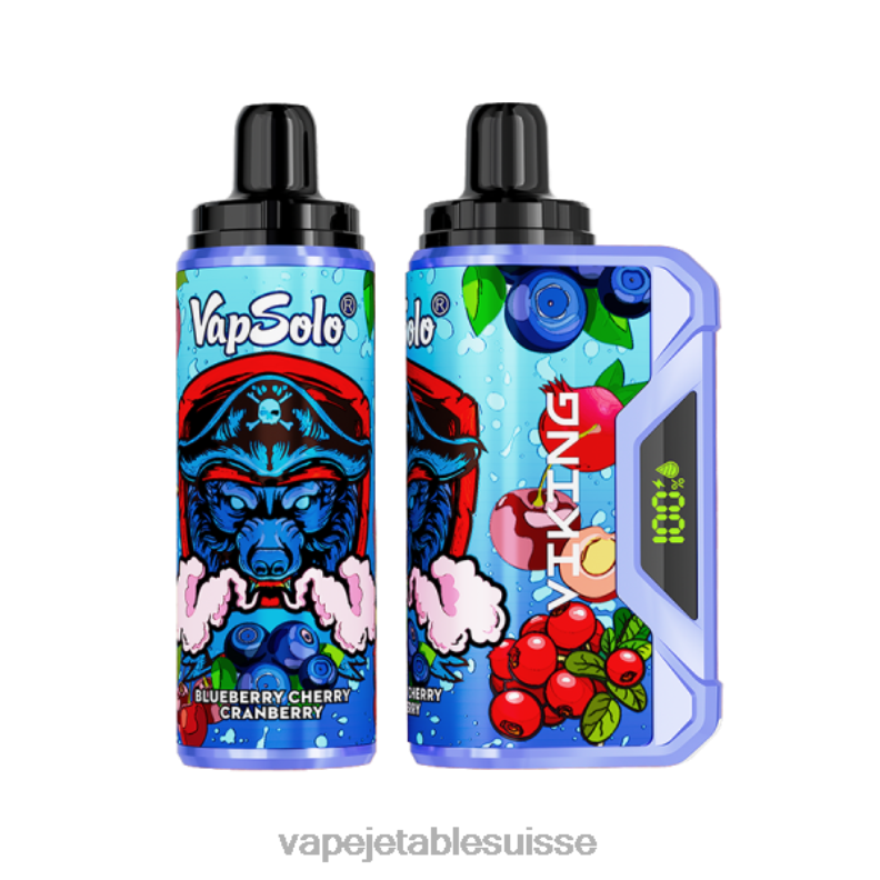 Vape Suisse - Vapsolo VIKING vape jetable myrtille cerise canneberge 2RRNF149